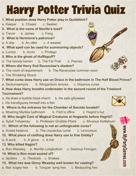 harry potter quiz for kids